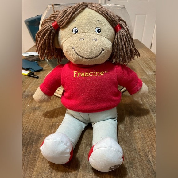 Marc Brown Other - Francine Eden Arthur Stuffed Plush Doll PBS Marc Brown Vintage 90s RARE 10"